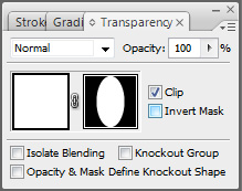 Transparency mask panel