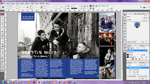 The completed design, in InDesign.