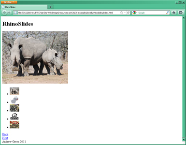 Rhinoslides basic HTML view